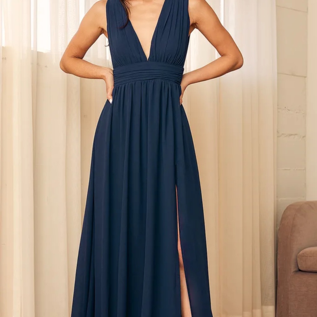 Lulu’s Heavenly Hues Dress In Navy